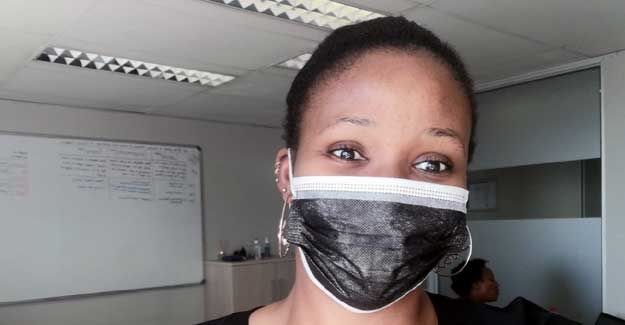Nizenande with a mask on